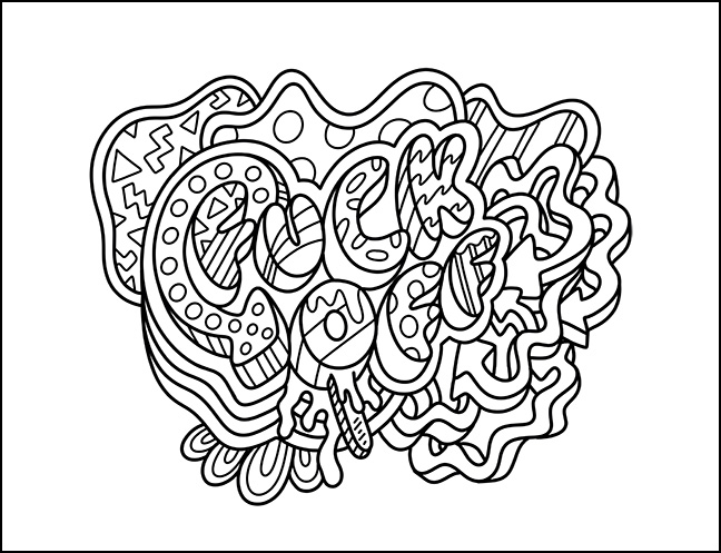 Free printable coloring pages for adults with swear words