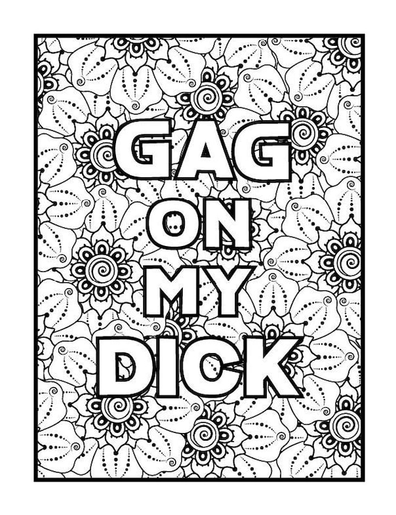 Printable adult coloring pages with curse words relax and de