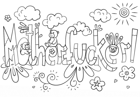 Motherfucker coloring page free printable coloring pages