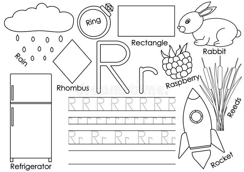 Writing practice letter r stock illustrations â writing practice letter r stock illustrations vectors clipart