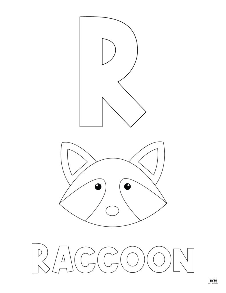 Letter r coloring pages