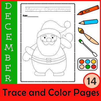 Picture tracing worksheets for christmas preschool printable fine motor sheets