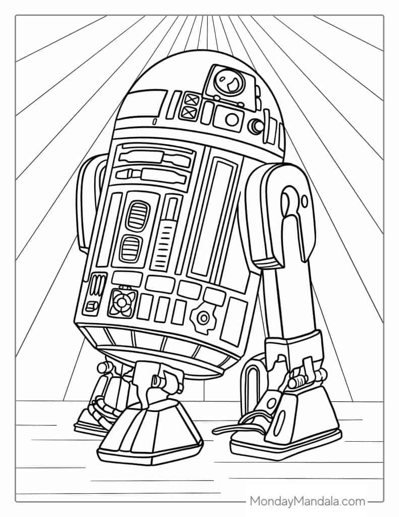 Robot coloring pages free pdf printables