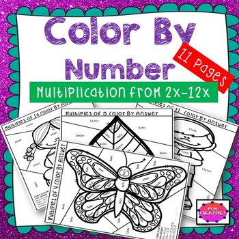 X multiplication color by number tpt