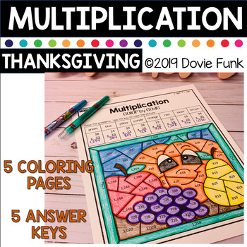 Two digit multiplication coloring tpt