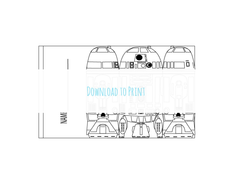 Free printable rd droid coloring page juice box covers