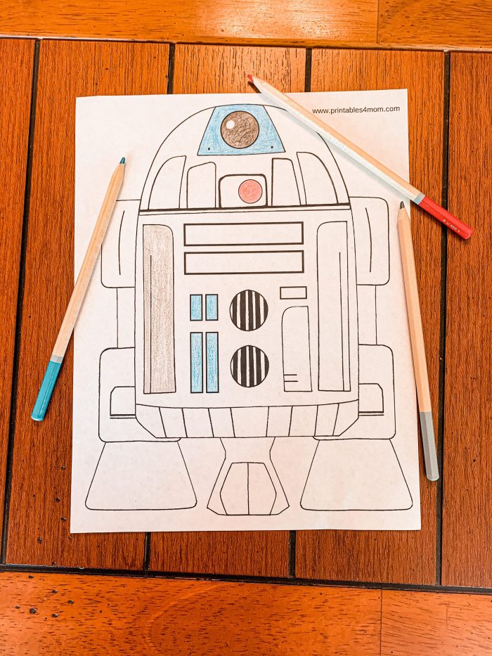 Rd print and paste craft and coloring page