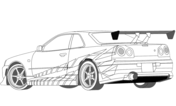 Nissan skyline r coloring page free printable coloring pages