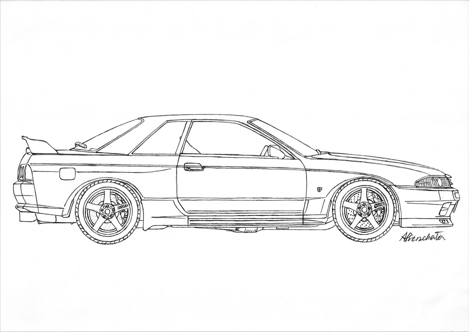 Nissan skyline gtr r by papergarage on