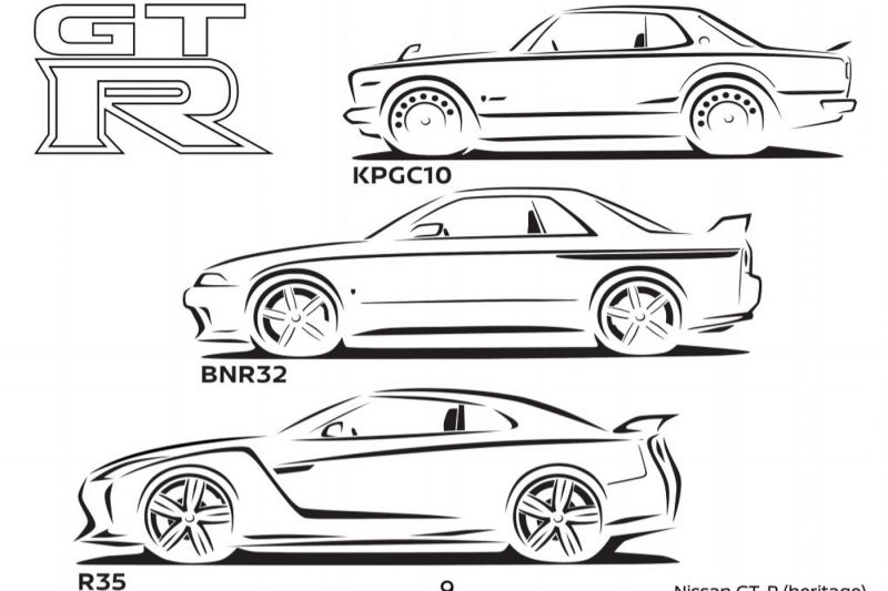 Nissan curated a colouring book with a mix of their latest cars and old school classics