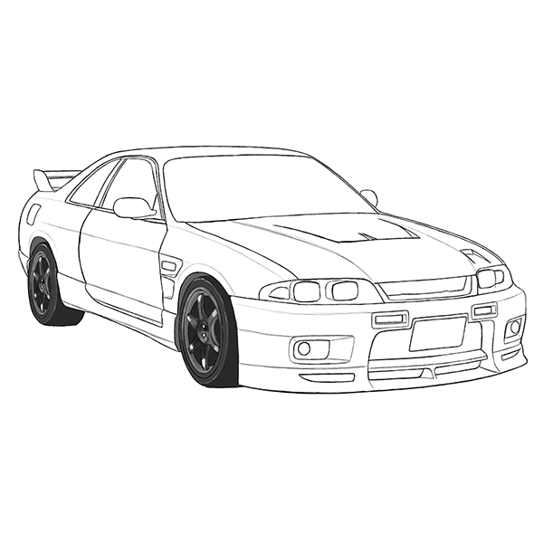 Nissan skyline coloring page