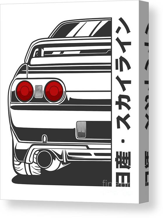 Skyline r gtr canvas print canvas art by r indra gunawan