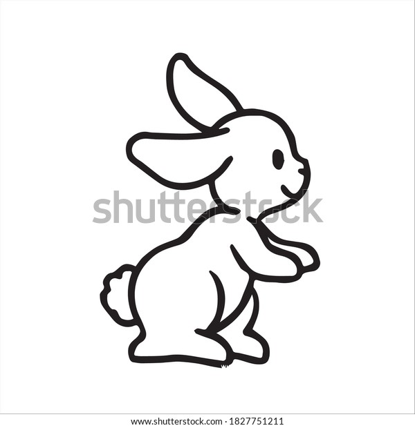 Bunny rabbit coloring page design kids stock vector royalty free