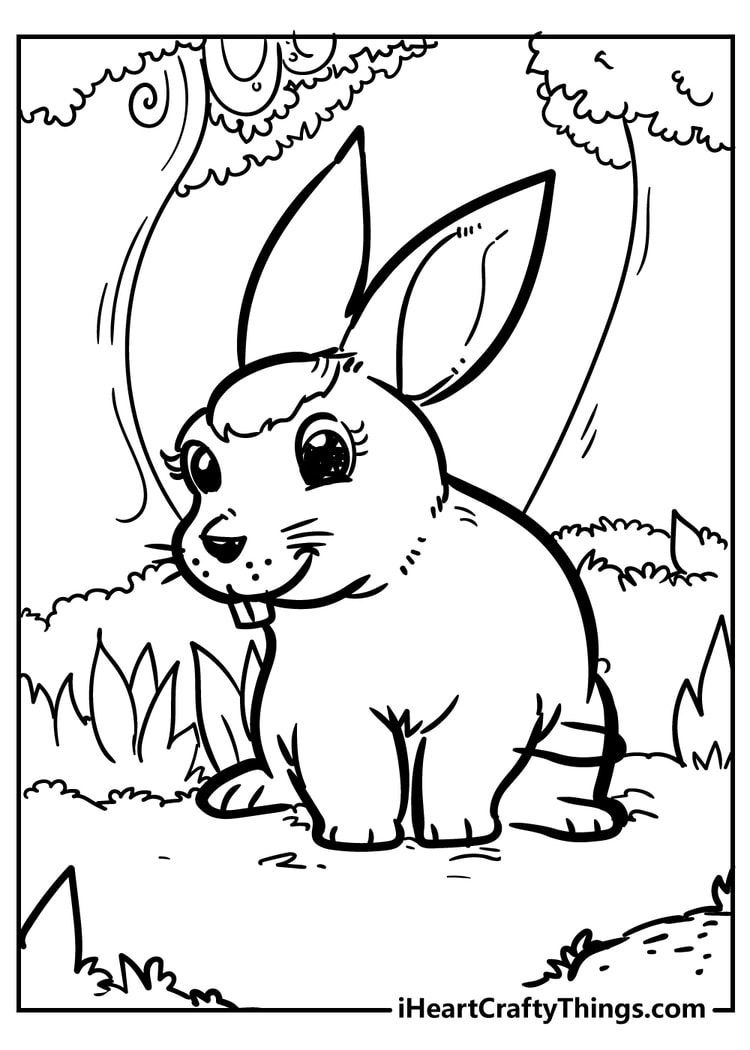 Rabbit coloring pages free printables