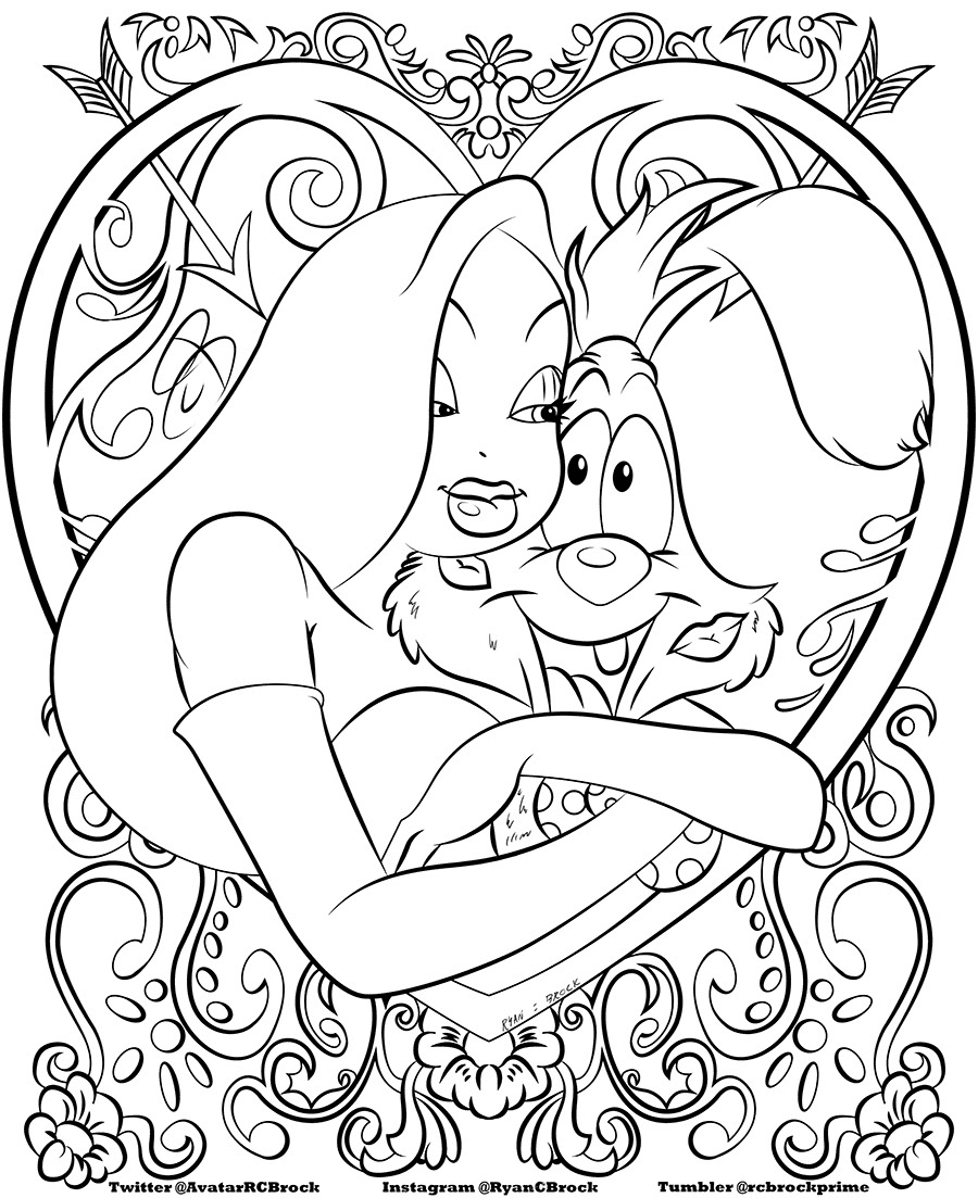 Who framed roger rabbit coloring pages printable for free download