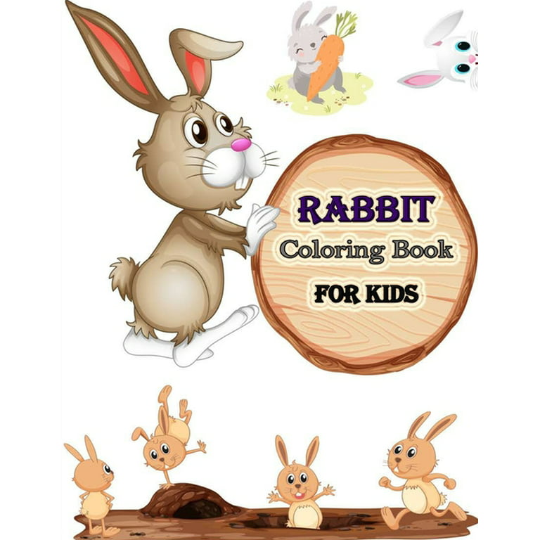 Rabbit coloring book for kids rare and unique pilation of coloring pages designs to color with crayon or watercolor paperback