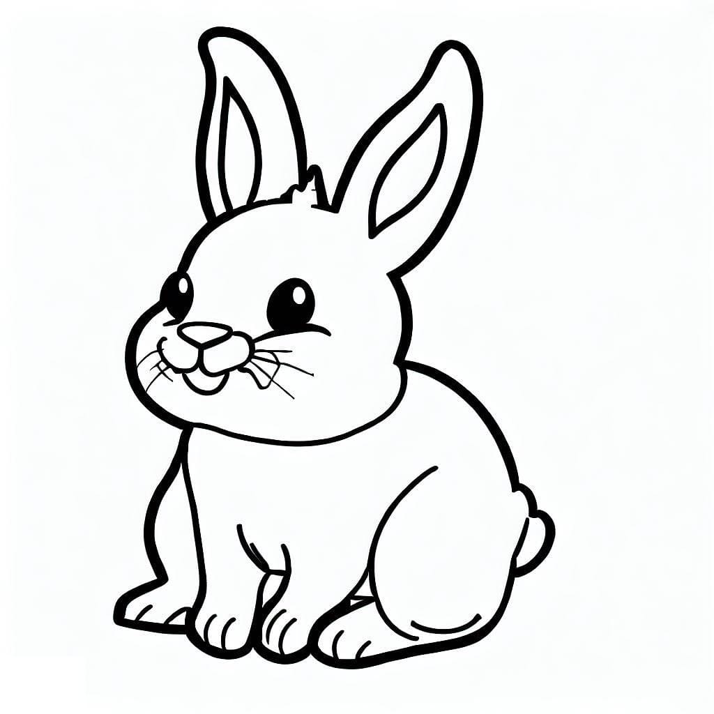 Little rabbit coloring page