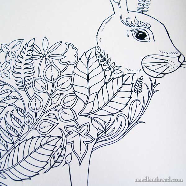 Embroidery design inspiration from coloring books â