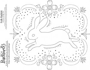 Little green cottage designs little felt bunny and free bunny embroidery patterns