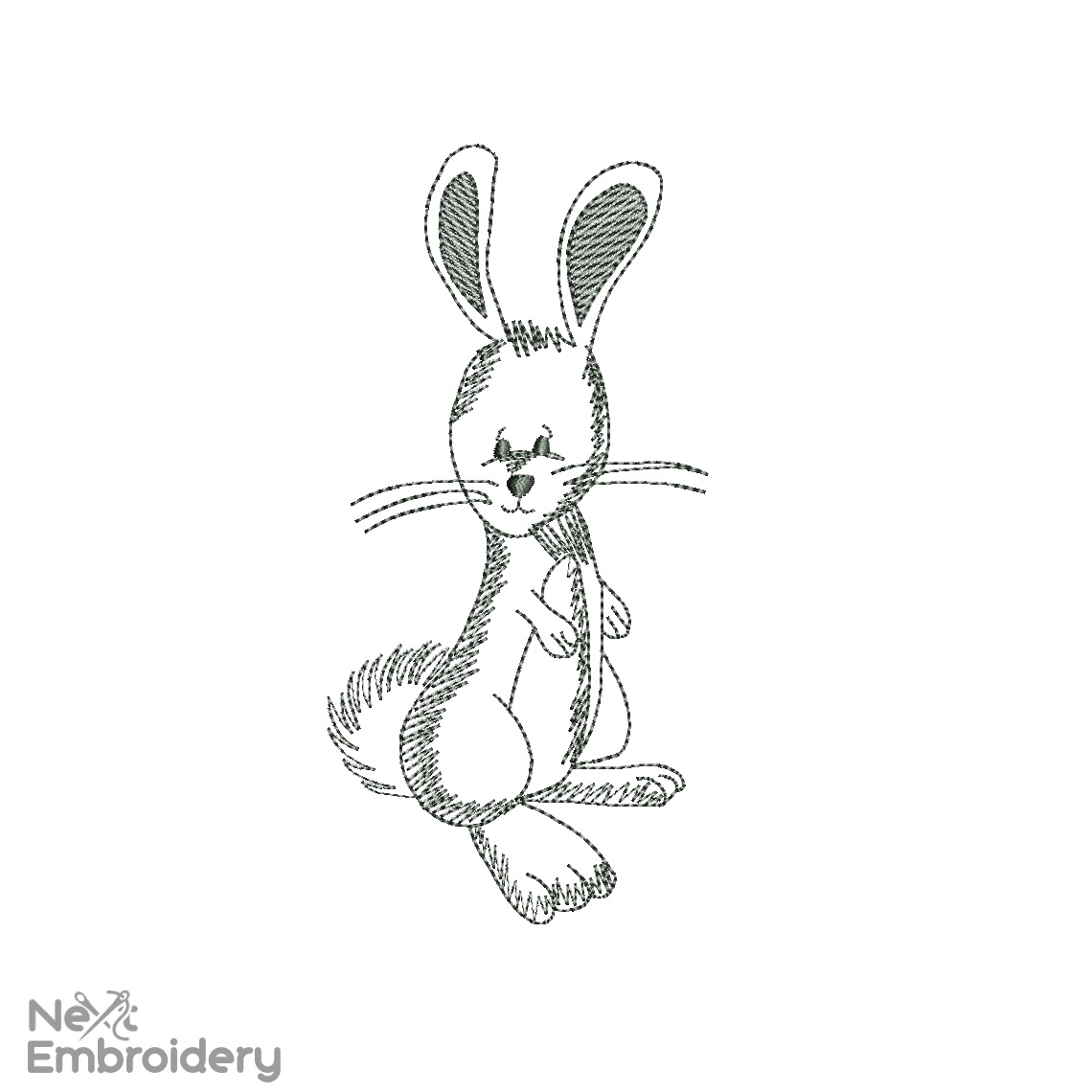 Cute rabbit embroidery designs