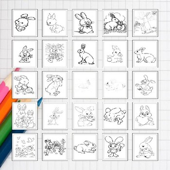 Keep your kids entertained for hours with our printable rabbit coloring pages