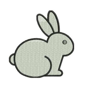 Rabbit embroidery design