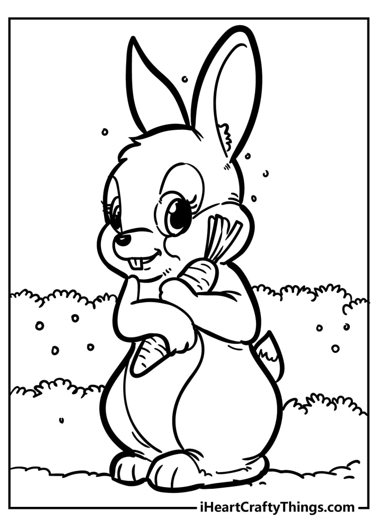 Rabbit coloring pages free printables