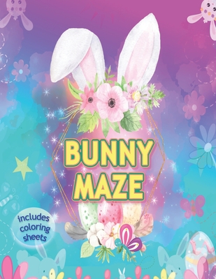 Bunny maze includes coloring sheets rabbit activity puzzle for teen girls women and children