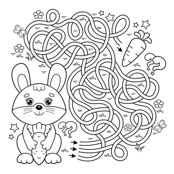Maze labyrinth game puzzle tangled road coloring page outline snowman stock vector by oleon