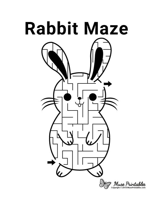 Free printable rabbit maze