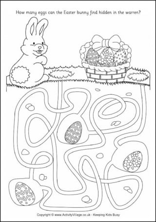 Easter mazes for kids