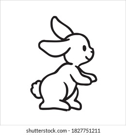 Bunny rabbit coloring page design kids stock vector royalty free