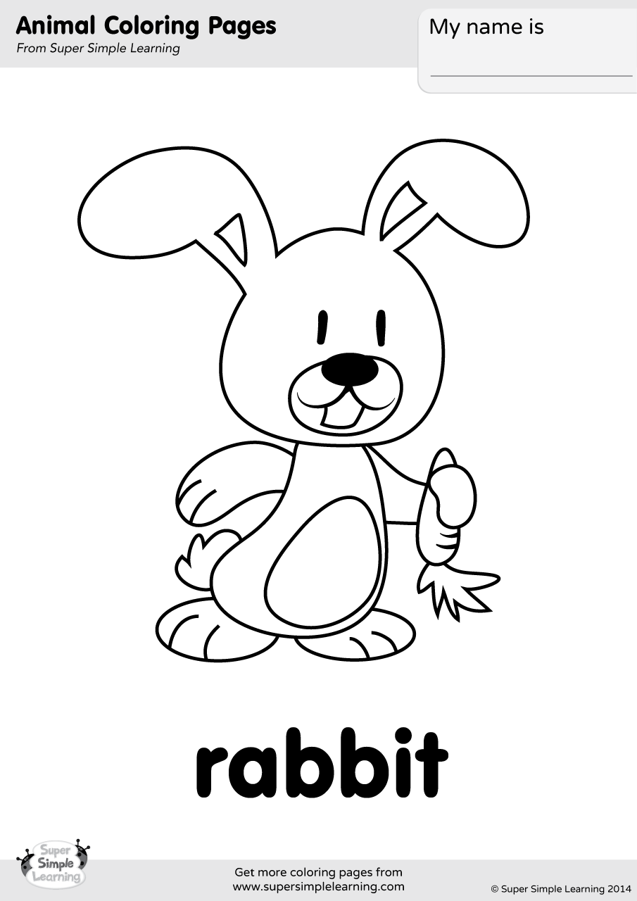 Rabbit coloring page