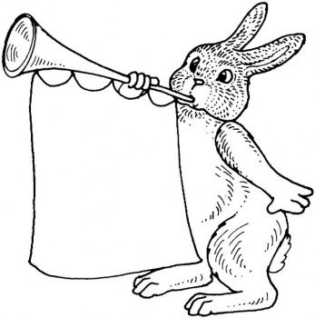 Rabbit with trumpet coloring page free printable coloring pages coloring pages sketch style tattoos free printable coloring pages