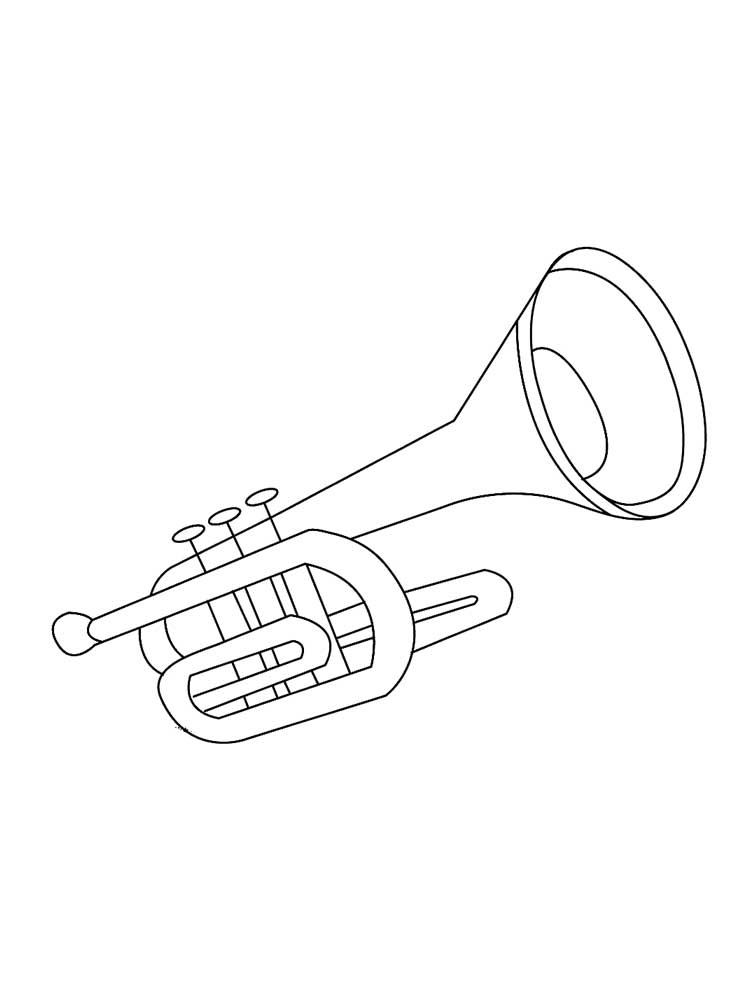 Big trumpet coloring page