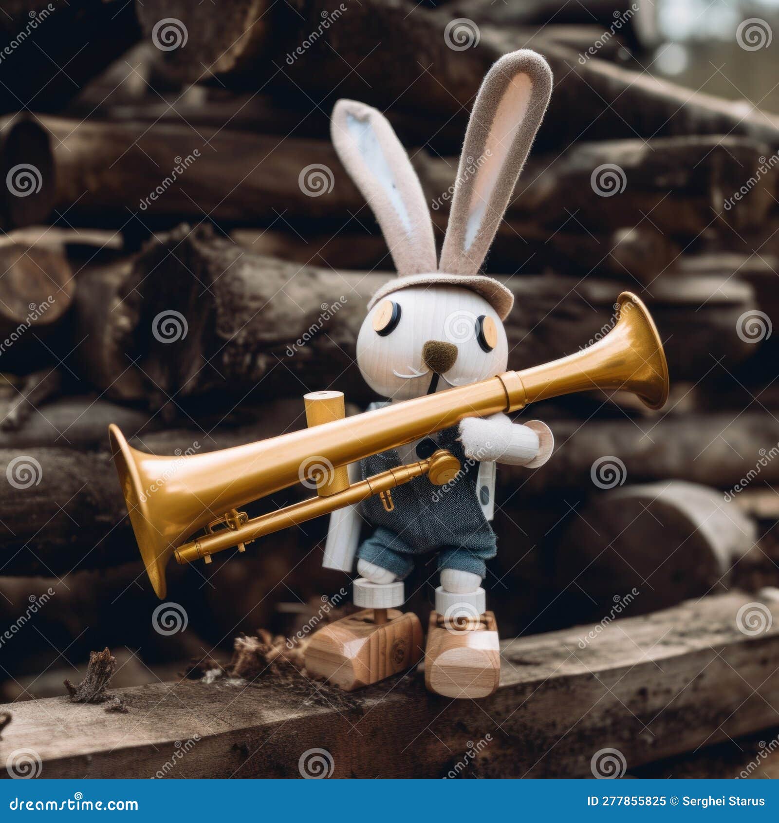 Rabbit trumpet stock illustrations â rabbit trumpet stock illustrations vectors clipart