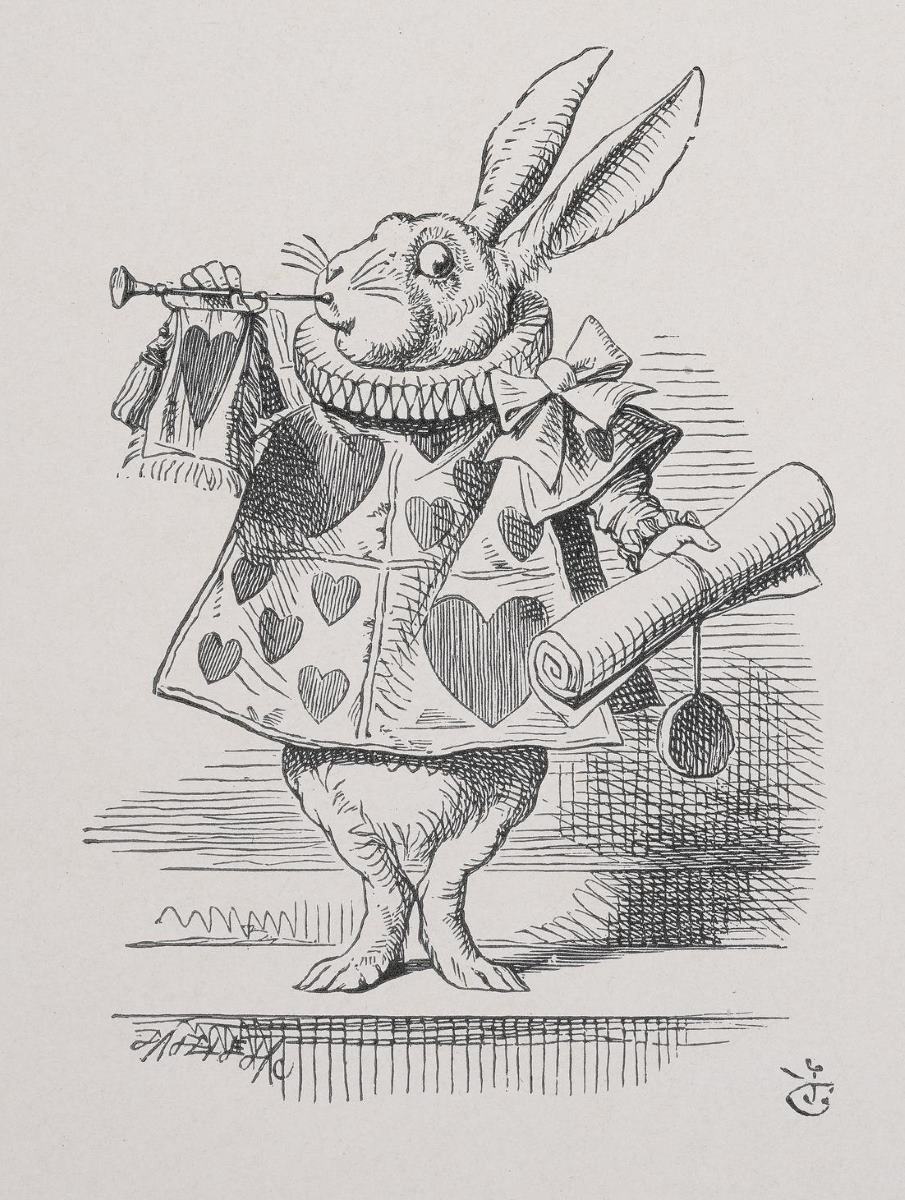 White rabbit from alices adventures in wonderland sir john tenniel