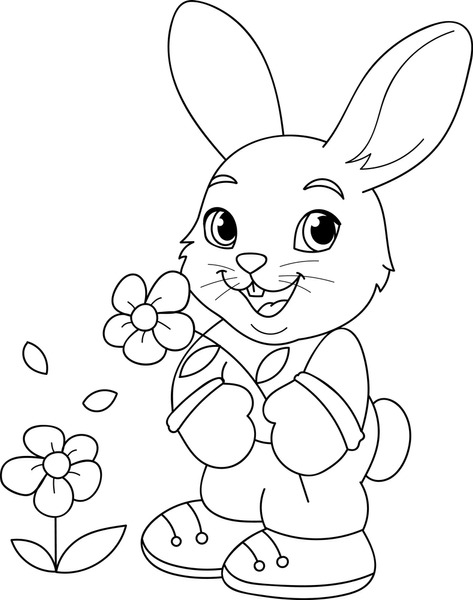 Bunny coloring book royalty