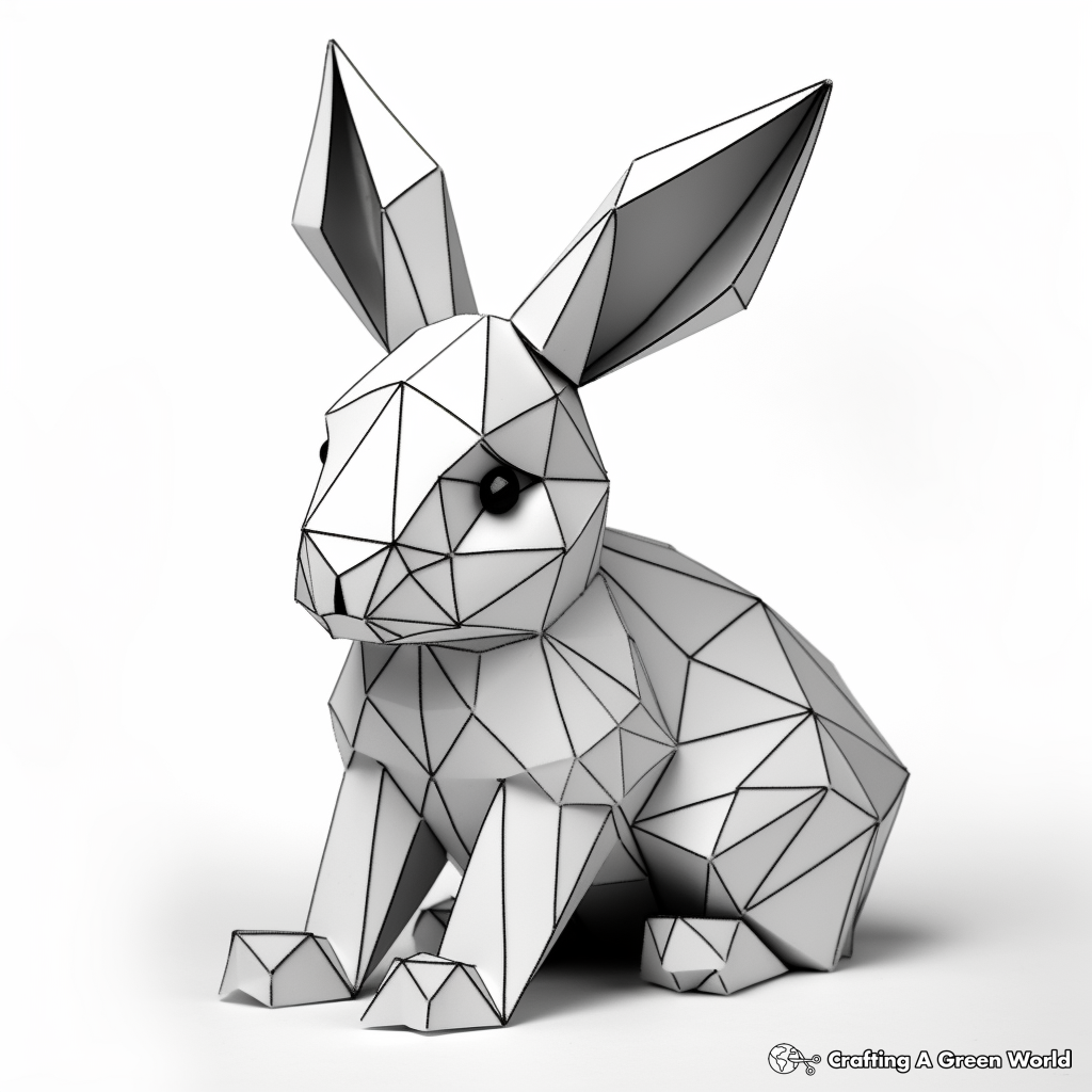 Realistic rabbit coloring pages