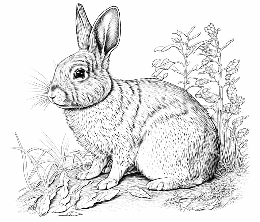 Bunny coloring pages