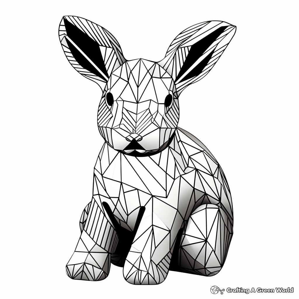 Realistic rabbit coloring pages