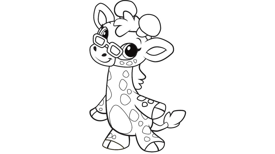 Learning friends ms giraffe coloring printable