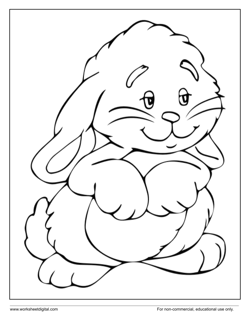 Cute bunny coloring