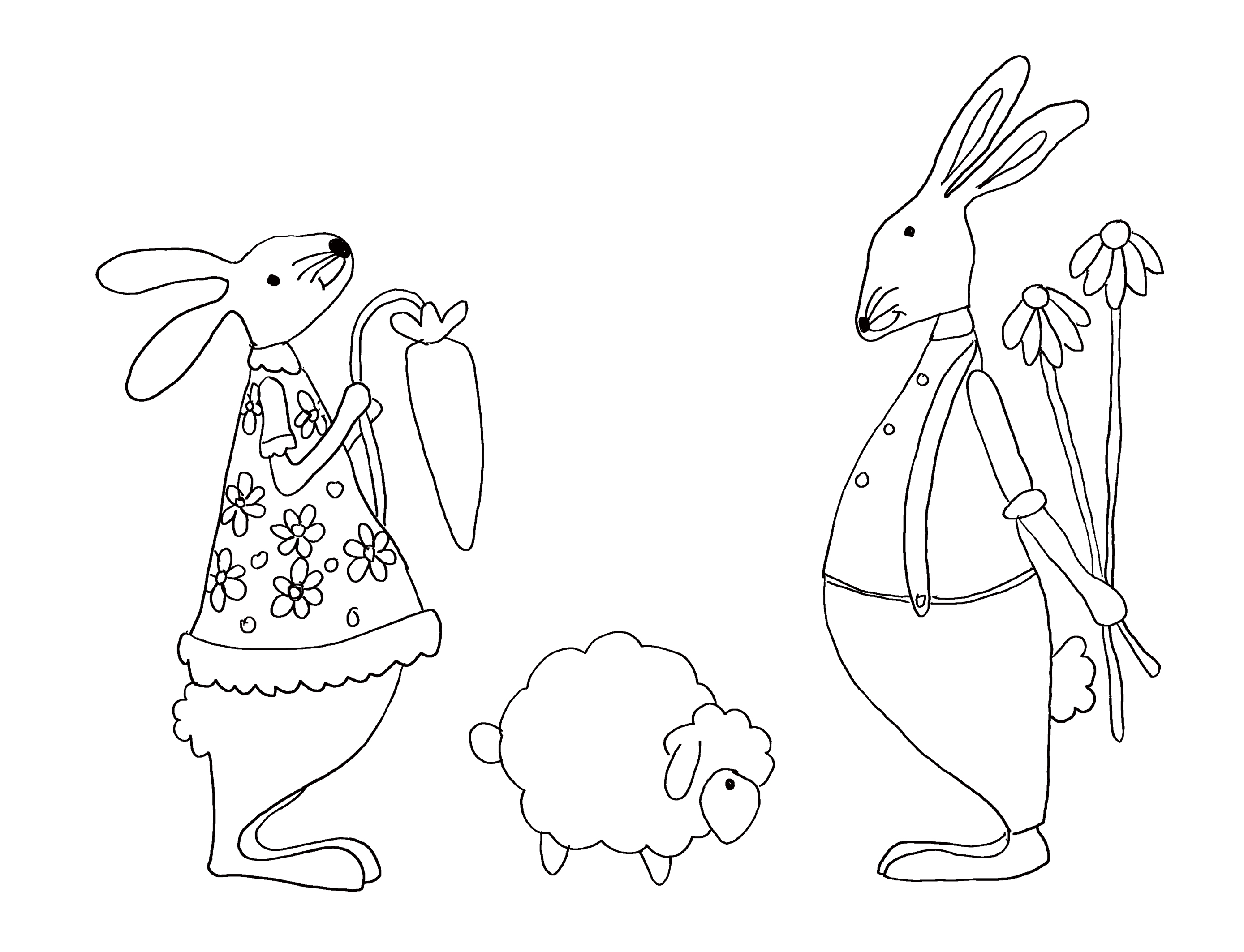 Free easter coloring pages for kids high printing quality