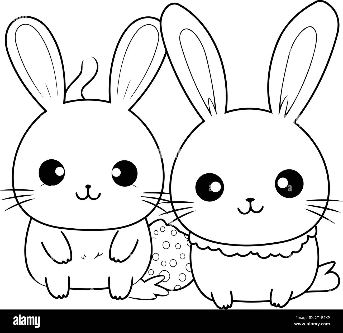 Cute rabbits black and white stock photos images