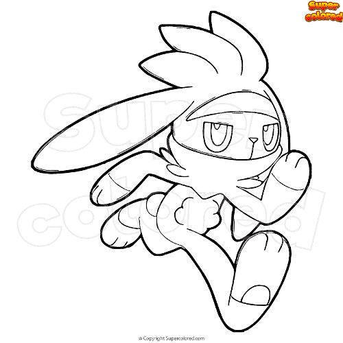 Coloring page pokemon raboot