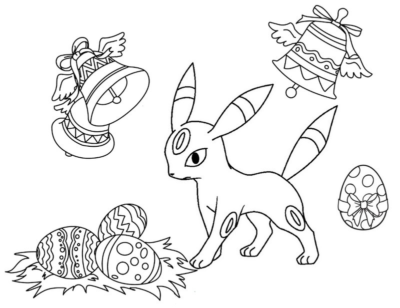 Coloring pages easter pokãmon