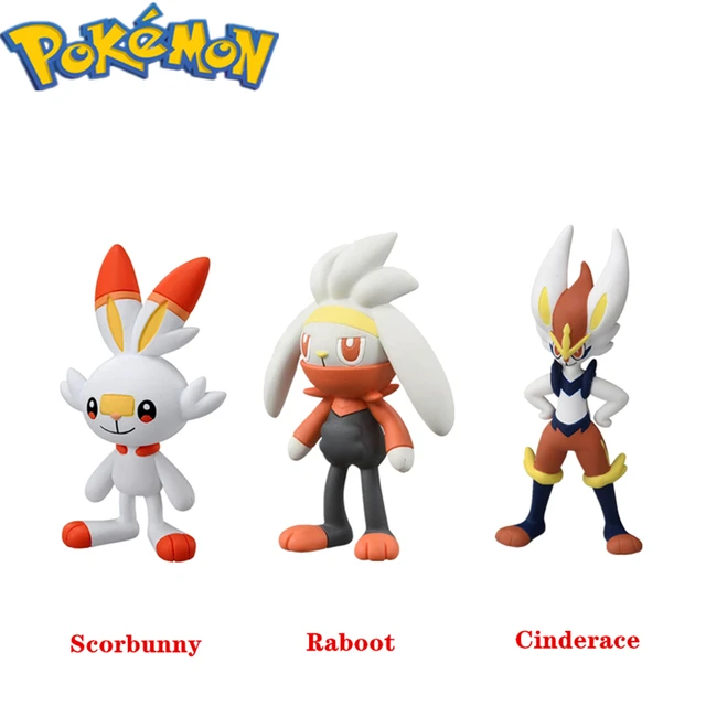 Scorbunny raboot cinderace evolution chain doll raboot cinderace toys