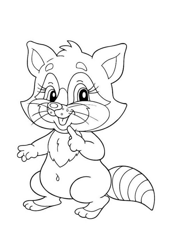 Cute little raccoon coloring page animal coloring pages cute raccoon dog coloring page