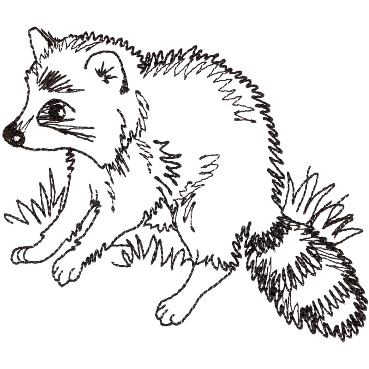 Linework raccoon